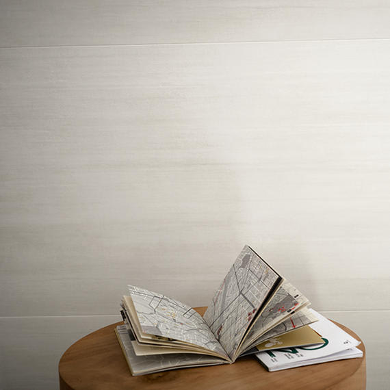 Materika Off White Rectangle, Linear 16X48 Textured