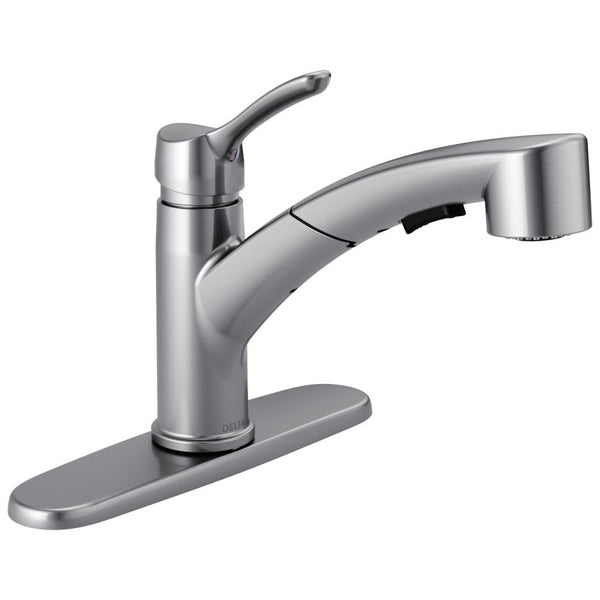 Collins™ Kitchen Faucet, Deck Mount, ADA, 1 Lever Handle, 1 or 3-Hole, Arctic Stainless