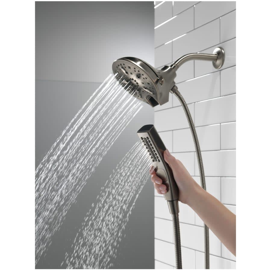 Universal Showering In2ition 1.75 GPM Multi Function Shower Head with Touch-Clean, MagnaTite, and H2Okinetic Technology