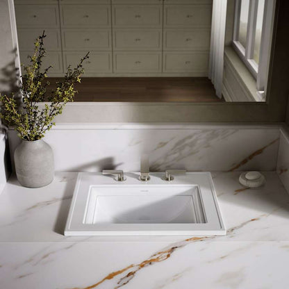Memoirs Stately 17" Drop In Bathroom Sink with 3 Holes Drilled and Overflow