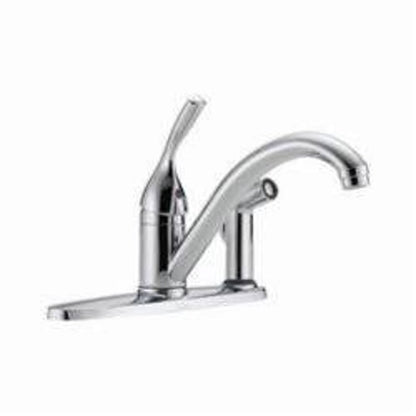 Classic Kitchen Faucet, Deck Mount, ADA, 1 Lever Handle, 3-Hole, Chrome