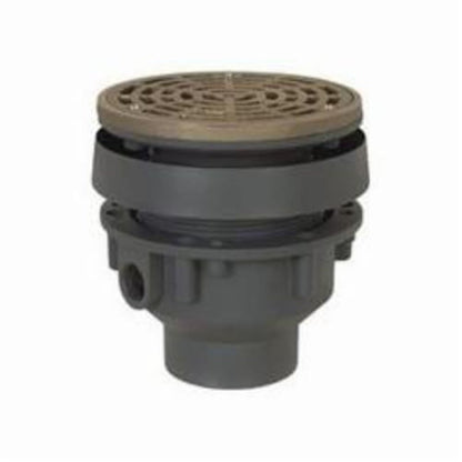 832 Floor Drain, 2 or 3 in Outlet, No Hub, 5-1/2 in Round Nickel Bronze Top