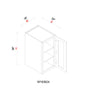 Wall Refrigerator Cabinet - 18"W x 36"H x 24"D