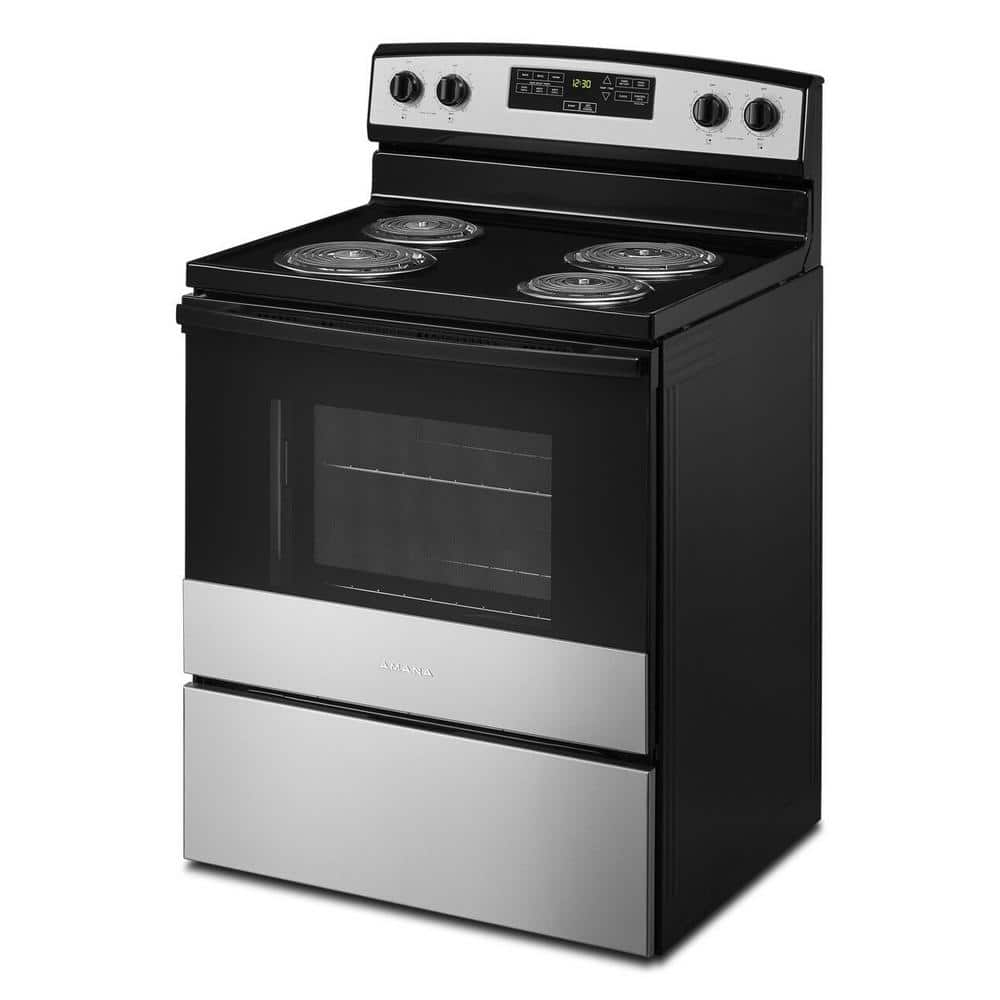 Amana 30"W Electric Coil Range Stainless Steel