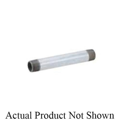 Nipple, 2 in, 7 in L, MNPT, Steel, Galvanized, SCH 40/STD
