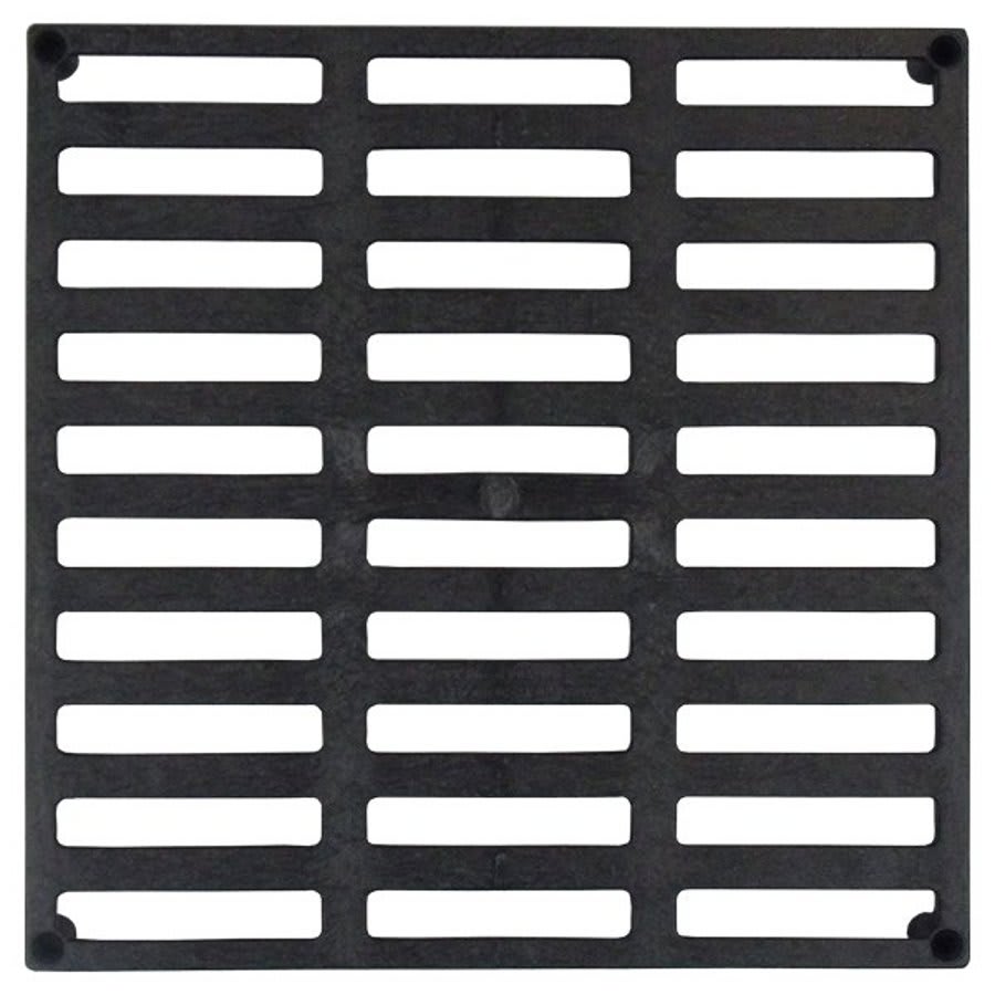 Catch Basin Grate, 9, Square, Black, Polyethylene