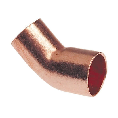 Street 45 deg Elbow, 3/4 in, Fitting x C, Cleaned & Bagged Copper