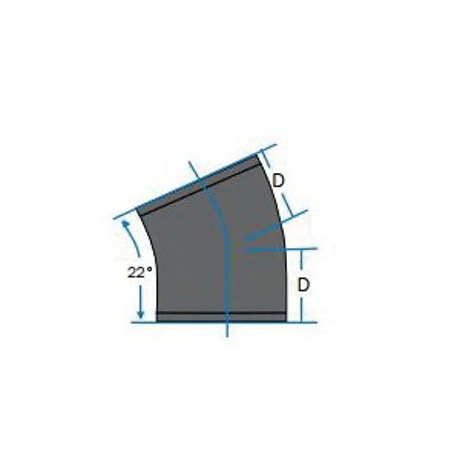 1/16 Bend, 5 in, No Hub, Cast Iron