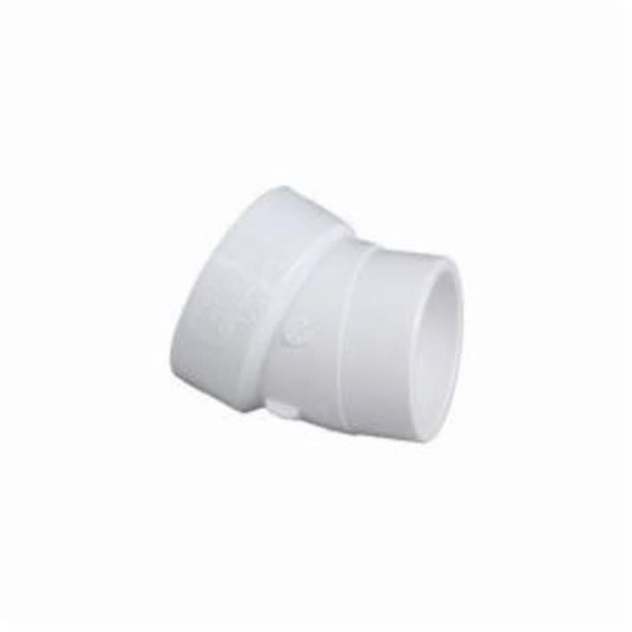 Street 22.5 deg Elbow, 3 in, Spigot x Hub, DWV, PVC