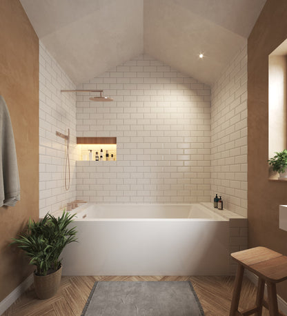Grayley Alcove Bathtub - 66W x 22H x 36D