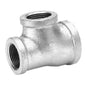 Tee, 1-1/4 x 3/4 x 1-1/4 in, FNPT, 150 lb, Malleable Iron, Galvanized