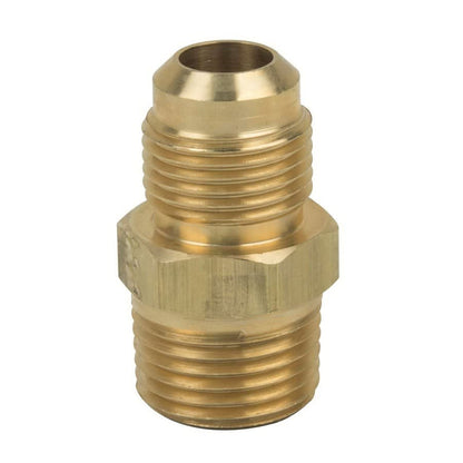 Male Adapter, 1/2 in, Flare x MNPT, Brass, Rough Brass, Domestic