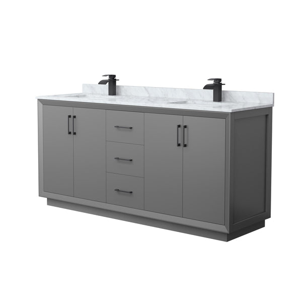 Strada Double Bathroom Vanity - 72W x 35H x 22D
