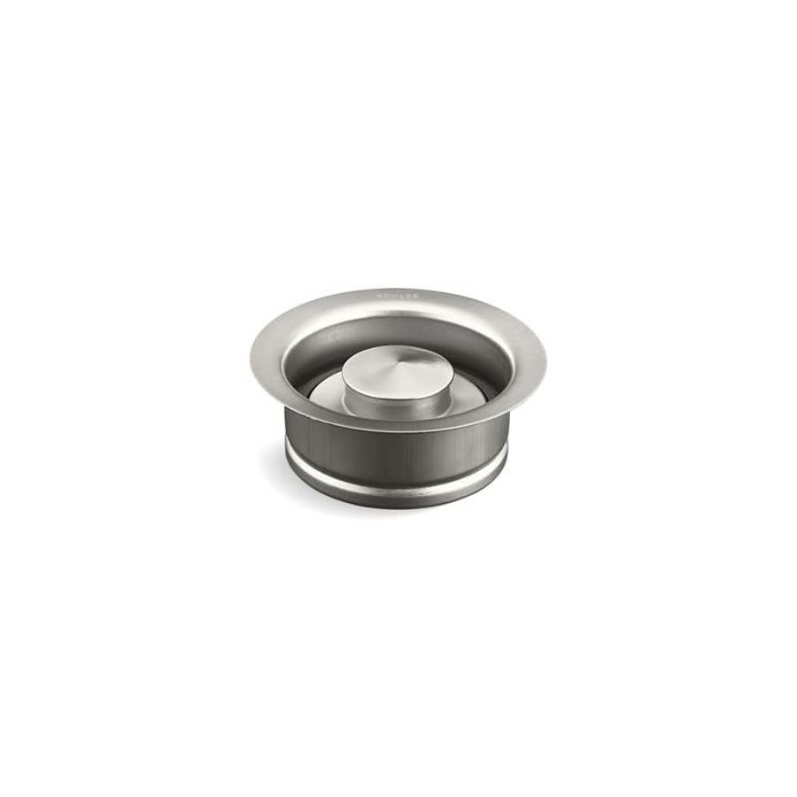 Disposal Flange With Stopper, Metal, Brushed Stainless Steel