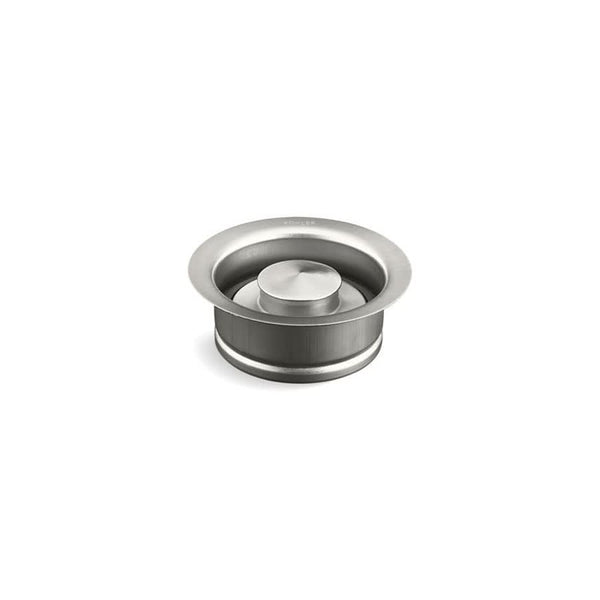 Disposal Flange With Stopper, Metal, Brushed Stainless Steel