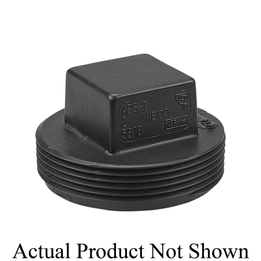 DWV Plug, 6 in, MNPT, ABS