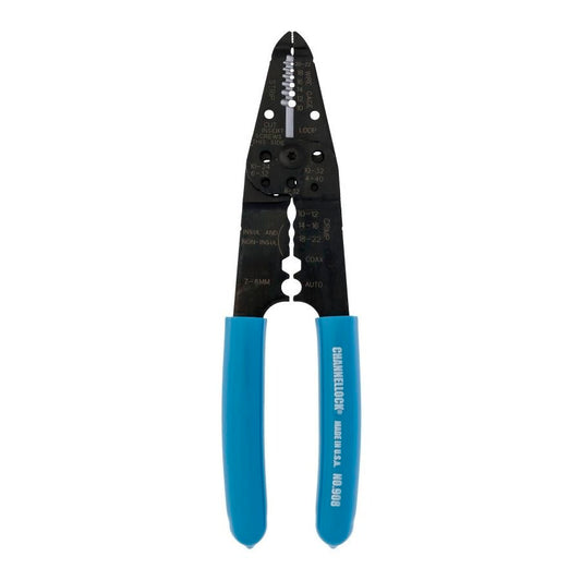 8.25 in, Wiring Tool, 10 to22 AWG Strip, Crimp, Cut
