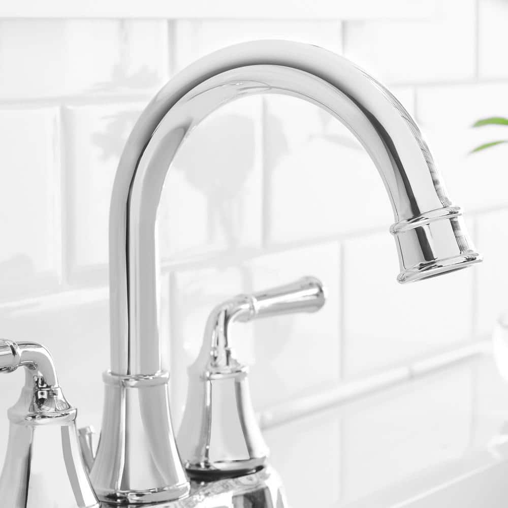 Dunston 4 in. Centerset Double Handle High-Arc Bathroom Faucet in Chrome