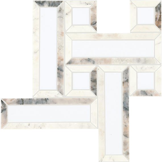 Gamma Illusive Blend Basketweave 2 1/4X2 1/4 Polished