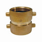 Fire Hose Adapter, 2-1/2 in, Brass