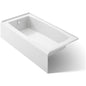 Entity 60" x 30" Three Wall Alcove Acrylic Soaking Tub with Left Drain