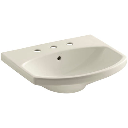 Cimarron 21" Pedestal Bathroom Sink with 3 Holes Drilled and Overflow