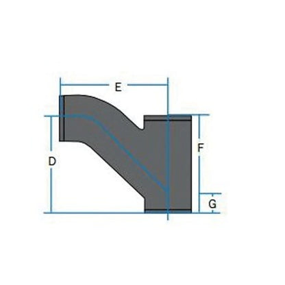 Combination Wye and 1/8 Bend, 3 in, No Hub, Cast Iron