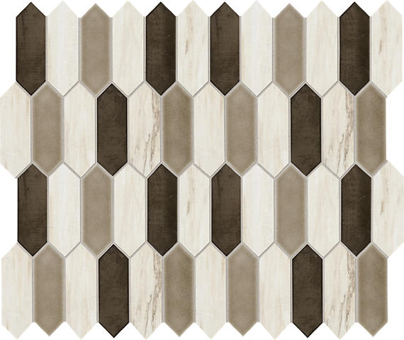 Fonte Pier White Blend Picket, Straight Edge 2X6 Mix