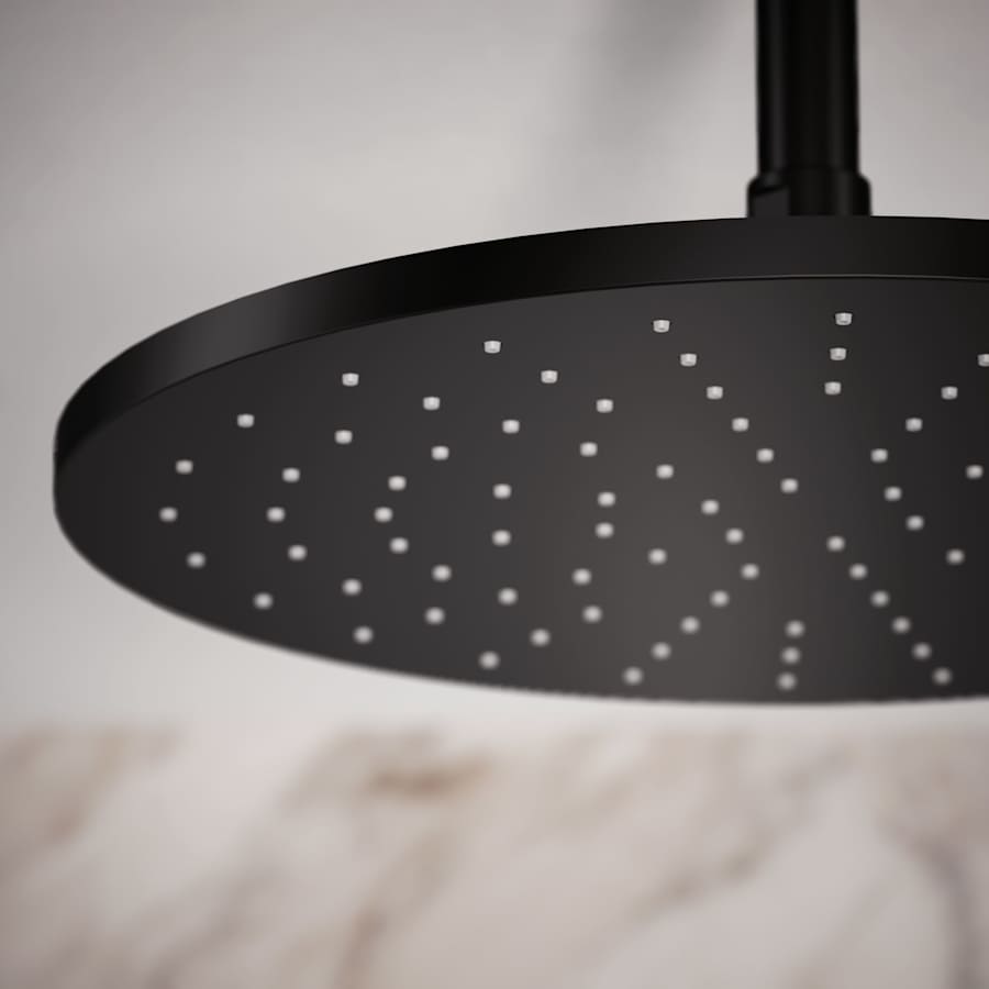 Contemporary Round 12" Single Function 2.5 GPM Rainhead with MasterClean Sprayface and Katalyst Air-Induction Technology