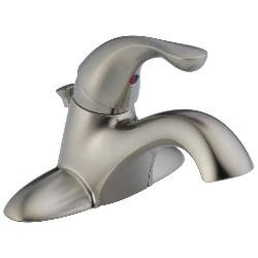 Classic Centerset Lavatory Faucet, ADA, 1 Handle, 3-Hole, 1.2 gpm, Stainless