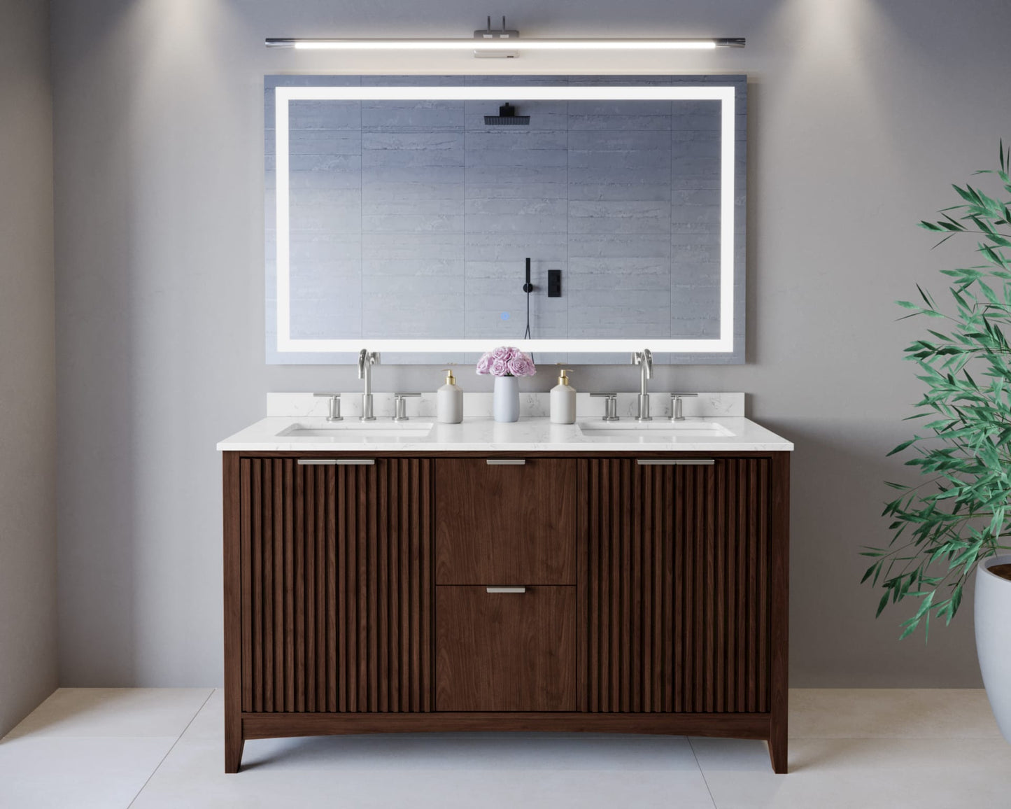 Palmilla Double Bathroom Vanity - 60W x 35H x 22D