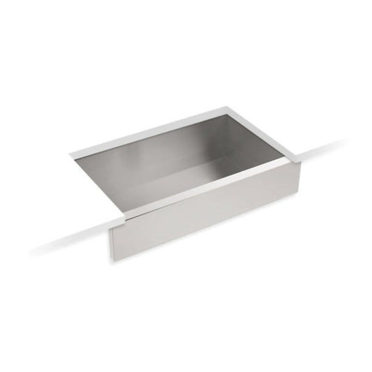 Ludington™ Single Bowl Kitchen Sink, Under Mount, 34 x 19-3/4 in, 9-3/16 in Bowl Depth, 18 ga Luster Steel, Stainless