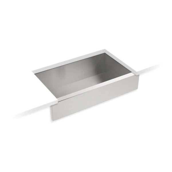 Ludington™ Single Bowl Kitchen Sink, Under Mount, 34 x 19-3/4 in, 9-3/16 in Bowl Depth, 18 ga Luster Steel, Stainless