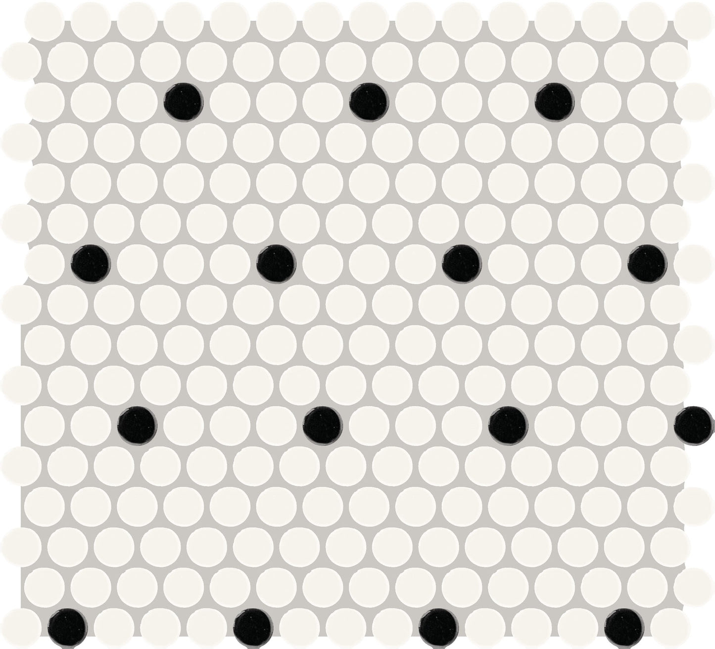 Color Story Mosaics White / Black / Matte Hexagon 1.5X1.5 Matte