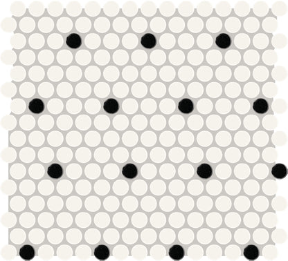 Color Story Mosaics White / Black / Matte Hexagon 1.5X1.5 Matte