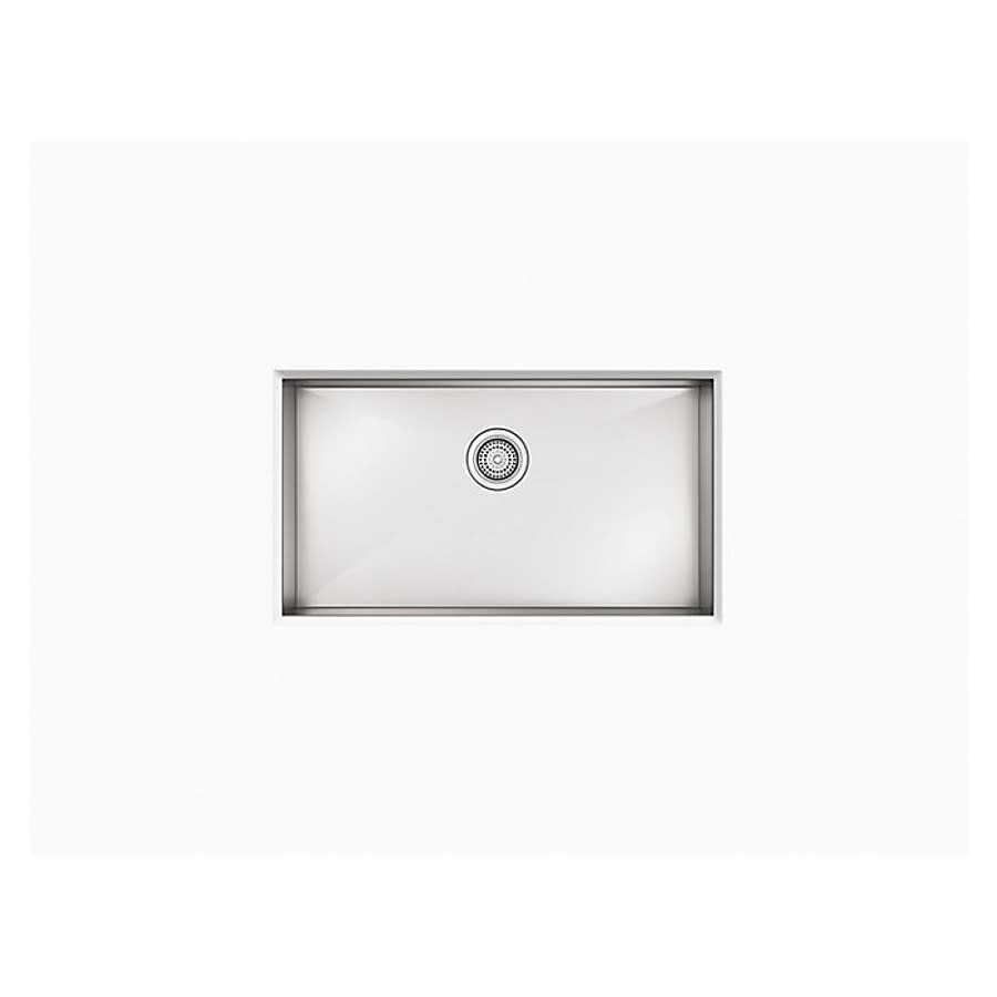 Vault™ Single Bowl Kitchen Sink, Under Mount, ADA, 32 x 18-5/16 in, 5-1/2 in Bowl Depth, 18 ga Satin Steel, Stainless
