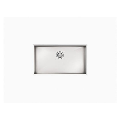Vault™ Single Bowl Kitchen Sink, Under Mount, ADA, 32 x 18-5/16 in, 5-1/2 in Bowl Depth, 18 ga Satin Steel, Stainless