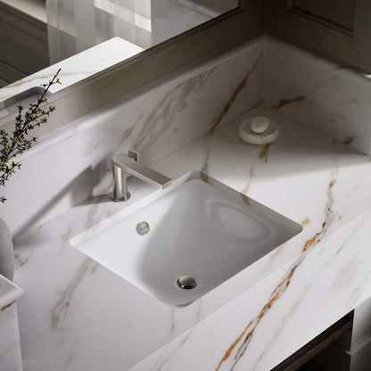 Iron Plains 18-9/16" Drop In Enameled Cast Iron Bathroom Sink with Overflow