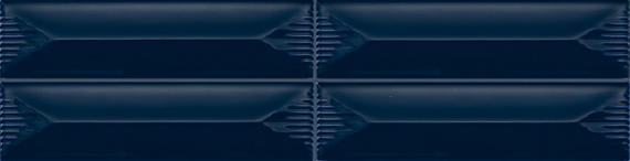 Color Story Pinstripes Navy Rectangle, Wave Crest 2X8 Glossy