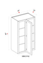 Wall Blind Corner Cabinet - 27"W x 42"H x 12"D