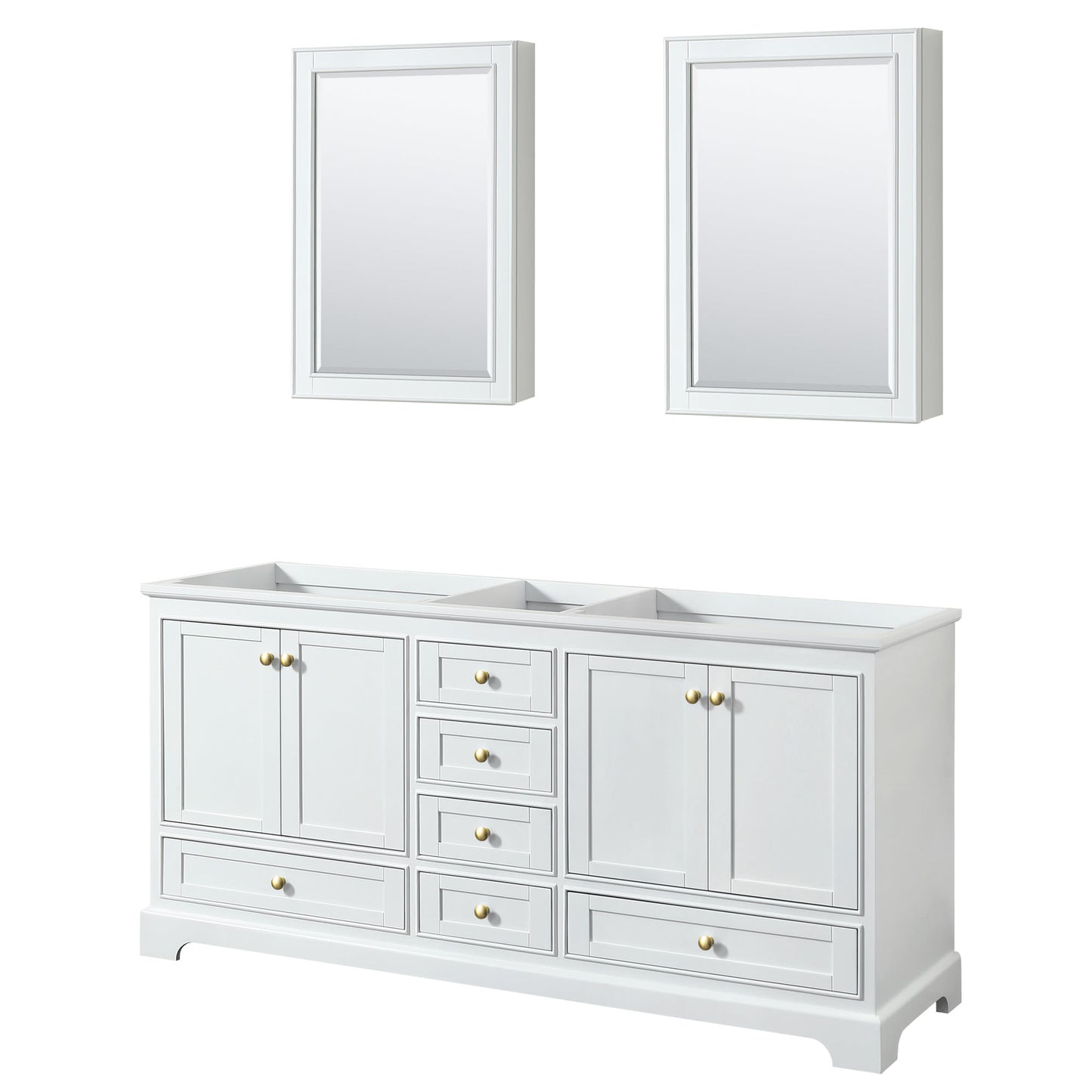 Deborah Double Bathroom Vanity - 71W x 34.25H x 21.5D