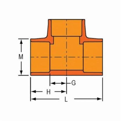 FlameGuard® Tee, 2-1/2 in, Socket, CPVC