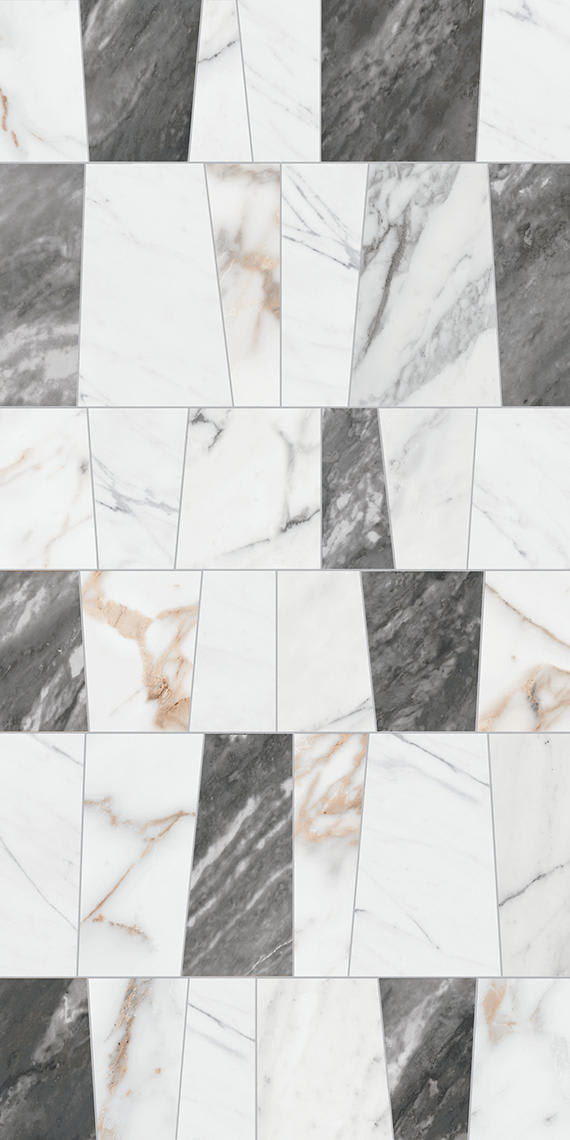 Marble Attache Lavish Moderna Deco Polished 12X24 Polished