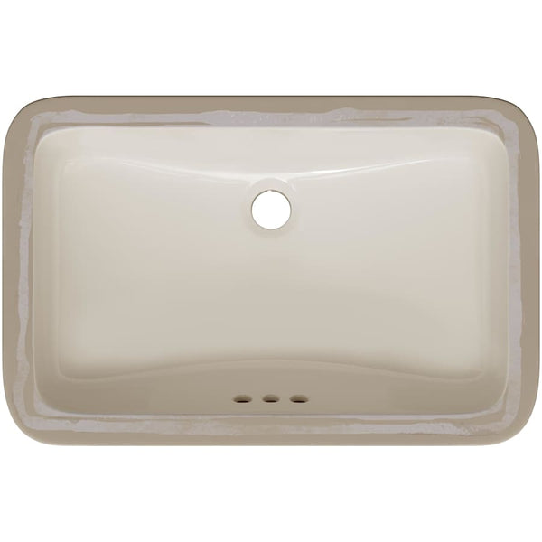 Norris 21" Rectangular Vitreous China Undermount Bathroom Sink with Overflow