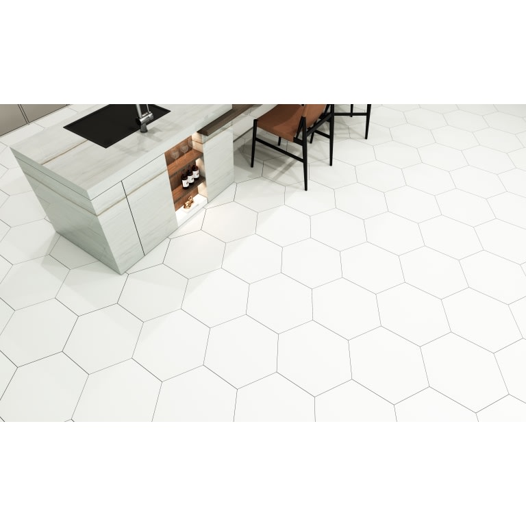 RHYTHM HEX WHITE 19X22