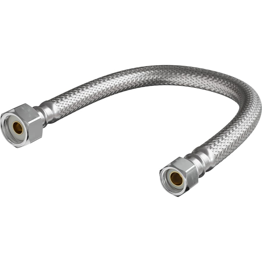 Lead Law Compliant 3/8"C x 1/2"FIP x 12" Stainless Steel Sink Connector