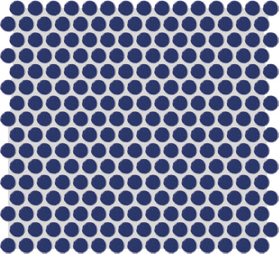 Unglazed Mosaics Sapphire Sky Penny Rounds 1X1 Matte