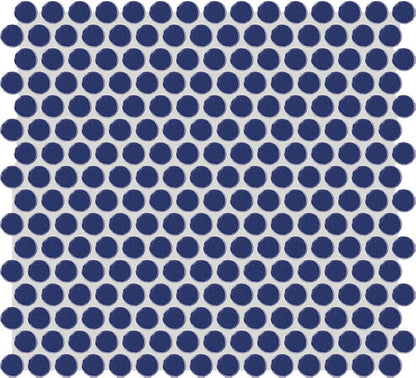 Unglazed Mosaics Sapphire Sky Penny Rounds 1X1 Matte