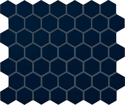Color Wheel Mosaic Navy Hexagon 1.5X1.5 Glossy