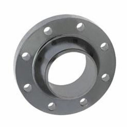 Raised Face Flange, 2-1/2 in, Weld Neck, 7-1/2 in OD, 8 Bolt Holes, 300 lb, Carbon Steel